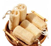 Vyloky Esponja de lufa natural juego de 3/5 esponjas para lavar platos y esponjas exfoliantes para cocina y ducha, con cinta para colgar (5 unidades)