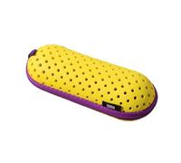 Vyloky EVA Swimming Goggles Case - Resistente a aplastamientos y a prueba de arañazos con doble drenaje Vents | Organizador portátil de gafas de natación, cremallera grande, multicolor (azul/rosa