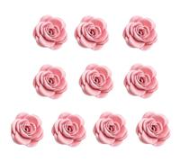 Vyloky Flor de tela Camelia - Aplique de flores multicapa para horquillas y ropa - Disponible en varios colores (rosa coreano, 10)
