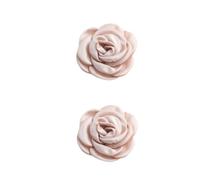 Vyloky Flor de tela Camelia - Aplique de flores multicapa para horquillas y ropa - Disponible en varios colores (caqui, 2)