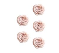 Vyloky Flor de tela de camelia, apliques florales multicapa para horquillas y ropa, disponible en varios colores (caqui claro, 5)