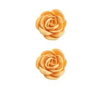 Vyloky Flor de tela de camelia, apliques florales multicapa para horquillas y ropa, disponible en varios colores (girasol, 2)
