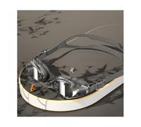 Vyloky Gafas de natación con intensidad visual, de -0 a -7,0 dioptrías, junta de silicona líquida, puente nasal autoajustable, sistema de doble banda, incluye caja dura (-5,0, negro claro)
