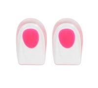 Vyloky Juego de 2 pares de almohadillas de gel para talón, almohadillas de silicona dermatológicamente probadas, alivia el dolor de talón y aumento invisible, almohadillas de gel suave para hombres y