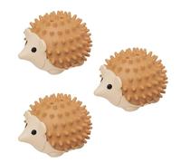 Vyloky Juego de 3 bolas de hierba gatera para lamer y masticar, montaje en pared con cuenco de erizo, pelota de menta intercambiable, juguete para gatos de casa, receta vegetal (3 x marrón)