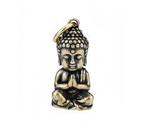 Vyloky Llavero de Buda de latón macizo, diseño vintage 3D para coche, yoga y viajes (31 mm, 17 g), Breite 4,3 cm Dicke 1,2 cm Maximale Dehnung 70 cm