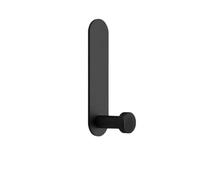 Vyloky Perchero de metal sin taladrar, fijación adhesiva para baño, cocina, pasillo, dormitorio, armario, inquilino, usuario del hogar (negro, 1)