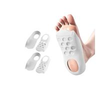 Vyloky TEP/TPR Plantillas ortopédicas - Corrección para pies planos y piernas XO, soporte de arco con perfil de panal, para pie/correr/tacones altos, negro/blanco (blanco, dos pares)