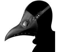 Vyloky Ulalaza Máscara de Doctor de la Peste, máscara de pájaro para Halloween y Carnaval, accesorio para disfraz steampunk, 3 colores a elegir (negro)