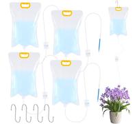 Vylyciy 5 Pcs Bolsa Dispositivos Automáticos de Riego Para Plantas 3.5 L, Bolsas de Riego por Goteo con Flujo Ajustable, Sistema de Riego de Plantas para Jardín Bonsáis, Macetas, Interior y Exterior