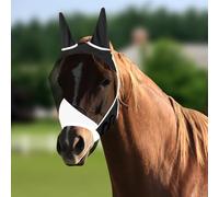 Vylyciy Mascara Antimoscas Caballo,Máscara Moscas Caballos Malla,Máscara Anti Moscas para Caballos Respirable,Máscara Antimoscas para Caballos,Máscara de Caballo Protección UV,Antimosquitos,Negro