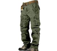 VYLYNL Pantalones militares de camuflaje de algodón para hombre, pantalones cargo militares para exteriores, airsoft, combate, caza, pantalones tácticos de trabajo con múltiples bolsillos, ropa de