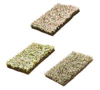 Vynetra 3 racimos de paisaje en miniatura realistas de 11 mm, resistente al desgarro, planta de esponja de nailon para modelos de arquitectura y plantas de decoración del hogar