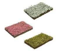Vynetra 3 racimos de paisaje en miniatura realistas de 11 mm, resistente al desgarro, planta de esponja de nailon para modelos de arquitectura y plantas de decoración del hogar