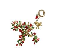 Vynetra Abalorio móvil con temática navideña, diseño de campanas de cuentas de Navidad para uso diario, T3, Aleación + cuentas de arroz