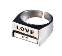 Vynetra Anillos giratorios de moda para hombres y mujeres, anillos de apertura de tamaño ajustable para mayor comodidad y reducción del estrés, joyería de fiesta, banda ajustable abierta, talla única