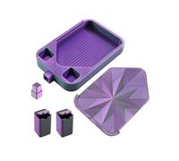 Vynetra Bandeja de herramientas de arte portátil con cubierta completa, bandeja de limpieza integrada para residuos