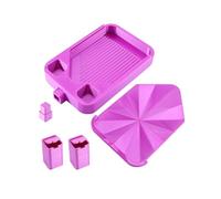 Vynetra Bandeja de herramientas de arte portátil con cubierta completa, bandeja de limpieza integrada para residuos