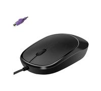 Vynetra Cable delgado ergonómico con diseño antiestático de 1000 ppp, PS2s USB, dos interfaces para oficina, industriales, ordenadores, PC