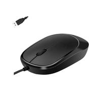 Vynetra Cable delgado ergonómico con diseño antiestático de 1000 ppp, PS2s USB, dos interfaces para oficina, industriales, ordenadores, PC