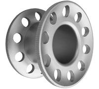 Vynetra Carrete de buceo en miniatura multiusos compacto profesional con 10 agujeros, carrete de aleación de aluminio para operaciones submarinas avanzadas, carrete de gestión de línea de buceo