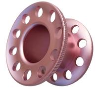 Vynetra Carrete de buceo en miniatura multiusos compacto profesional con 10 agujeros, carrete de aleación de aluminio para operaciones submarinas avanzadas, carrete de gestión de línea de buceo