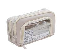 Vynetra Estuche para lápices de alta capacidad, multicapa, organizador de marcadores, bolsa de maquillaje de viaje para escuela, oficina, viajes, suministros de oficina profesional, estuche de