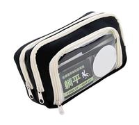 Vynetra Estuche para lápices de alta capacidad, multicapa, organizador de marcadores, bolsa de maquillaje de viaje para escuela, oficina, viajes, suministros de oficina profesional, estuche de