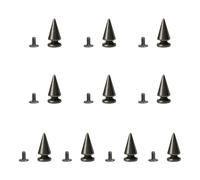 Vynetra Juego de 10 puntas de estilo punk, remaches de cuero, textura de aleación para pulseras de cuero y collares de perro, accesorios de moda, 19 Twin Towers 10x20, como se describe, como se