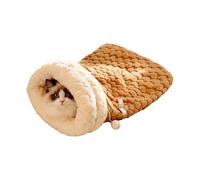 Vynetra Lagomorph - Cama de gato para invierno, cálida cueva, casa interior, refugio de forro polar suave, cómoda alfombra lavable para mascotas, cómoda bolsa de sueño, plan de clima frío