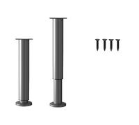 Vynetra Paquete de 2 patas de muebles ajustables en altura con almohadilla protectora antideslizante de acero para sillas de armarios y mesas, altura ajustable