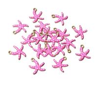 Vynetra Paquete de 20 adornos de estrellas de mar, componente de joyería multifuncional para diferentes temas y ocasiones especiales, talla única, como se describe, como se describe