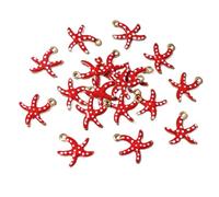 Vynetra Paquete de 20 adornos de estrellas de mar, componente de joyería multifuncional para diferentes temas y ocasiones especiales, talla única, como se describe, como se describe