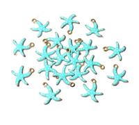 Vynetra Paquete de 20 adornos de estrellas de mar, componente de joyería multifuncional para diferentes temas y ocasiones especiales, talla única, como se describe, como se describe