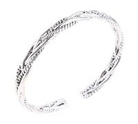 Vynetra Pulseras de metal trenzado retro simple para hombre, joyería para niños, marido, padre, pulsera tejida para mujeres, hombres, pulseras para niños, sudaderas con capucha