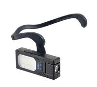 Vynetra Sensores de luz multiusos montados en la oreja, control USB, recargable, herramienta de exploración al aire libre, cómodo diseño de desgaste para los oídos, linterna frontal de camping con