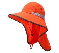 Vynetra Sombrero de pescador de malla transpirable para uso diario, condiciones de poca luz, sombrero reflectante de alta visibilidad para trabajadores al aire libre, trabajo de color fluorescente, L
