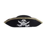 Vynetra Sombrero de tricornio, espectáculos de escenario, sombrero de capitán, disfraz de pirata, disfraz de pirata para artistas de escenario, fiesta temática