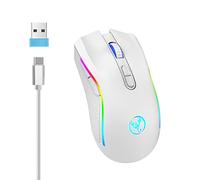 Vynetra T69 - Ratones ópticos portátiles inalámbricos de 2,4 G, 4800 DPI para negocios, viajes, oficina, hogar, escuela