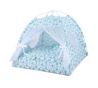 Vynetra Tienda de campaña plegable extraíble para mascotas con cortina transparente para perros, tipi de camping para perros al aire libre, impermeable, antideslizante, parte inferior para gatos para