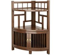 Vyntyra Bibliothèque,Étagère,Étagère d'angle Sur Pied,Présentoir,pour Salon, Bureau, Salle à Manger(3-2)