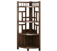 Vyntyra Bibliothèque,Étagère,Étagère d'angle Sur Pied,Présentoir,pour Salon, Bureau, Salle à Manger(4-1)