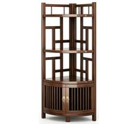 Vyntyra Bibliothèque,Étagère,Étagère d'angle Sur Pied,Présentoir,pour Salon, Bureau, Salle à Manger(4-2)