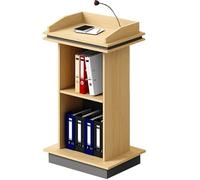 Vyntyra Classic Lectern Podium Stand,Multi-Purpose Tabletop for Speech,Pulpit with Wooden Heavy Base, Pulpits for Churches with Adjustable Shelf(A)