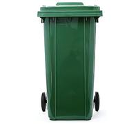 Vyntyra Contenedor de basura comercial, botes de basura 2 ruedas resistentes Mango y tapa ergonómicos Construcción resistente construida for mayor dureza y máxima resistencia al impacto(Green,240L-B)