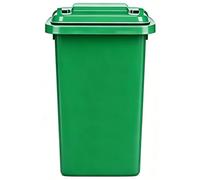 Vyntyra Contenedor de basura comercial, botes de basura 2 ruedas resistentes Mango y tapa ergonómicos Construcción resistente construida for mayor dureza y máxima resistencia al impacto(Green,30L-A)