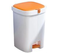 Vyntyra Cubo de basura ligero con pedal y tapa, de plástico, resistente a la intemperie, indeformable y apilable, apto for dormitorios, salones, oficinas, restaurantes(16L)