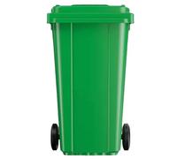 Vyntyra Cubo de basura para basura basura con ruedas de goma silenciosas para recogida diferenciada, reciclaje interior exterior(Green,80L)