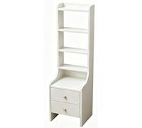 Vyntyra Estantería,Librería,Estantería Estrecha de Almacenaje, con 2 Cajones，para Salón, Estudio, Oficina, Comedor(Ivory White,30 * 40)