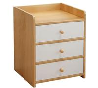 Vyntyra Mesita de Noche, Mesa Auxiliar con Cajón, Asa, Compartimento Abierto(Maple,Level 3)